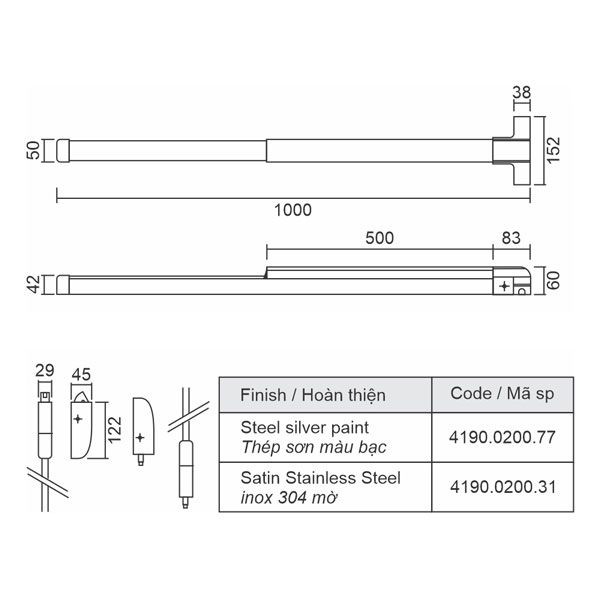Thanh thoát hiểm GP200 - Ảnh 3