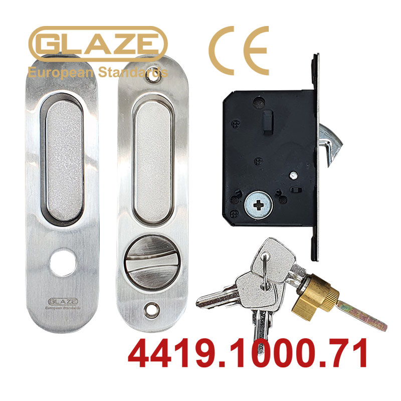 Khóa cửa trượt lùa tay âm - Ảnh 3