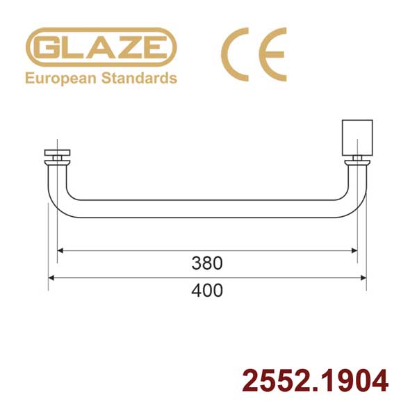 Tay nắm phòng tắm phi 19x400 - Ảnh 2