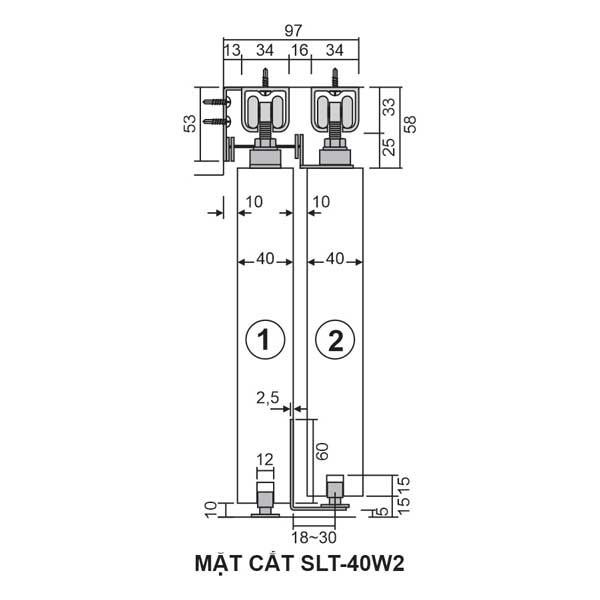 Cửa trượt lùa xếp lớp 40kg - Ảnh 3